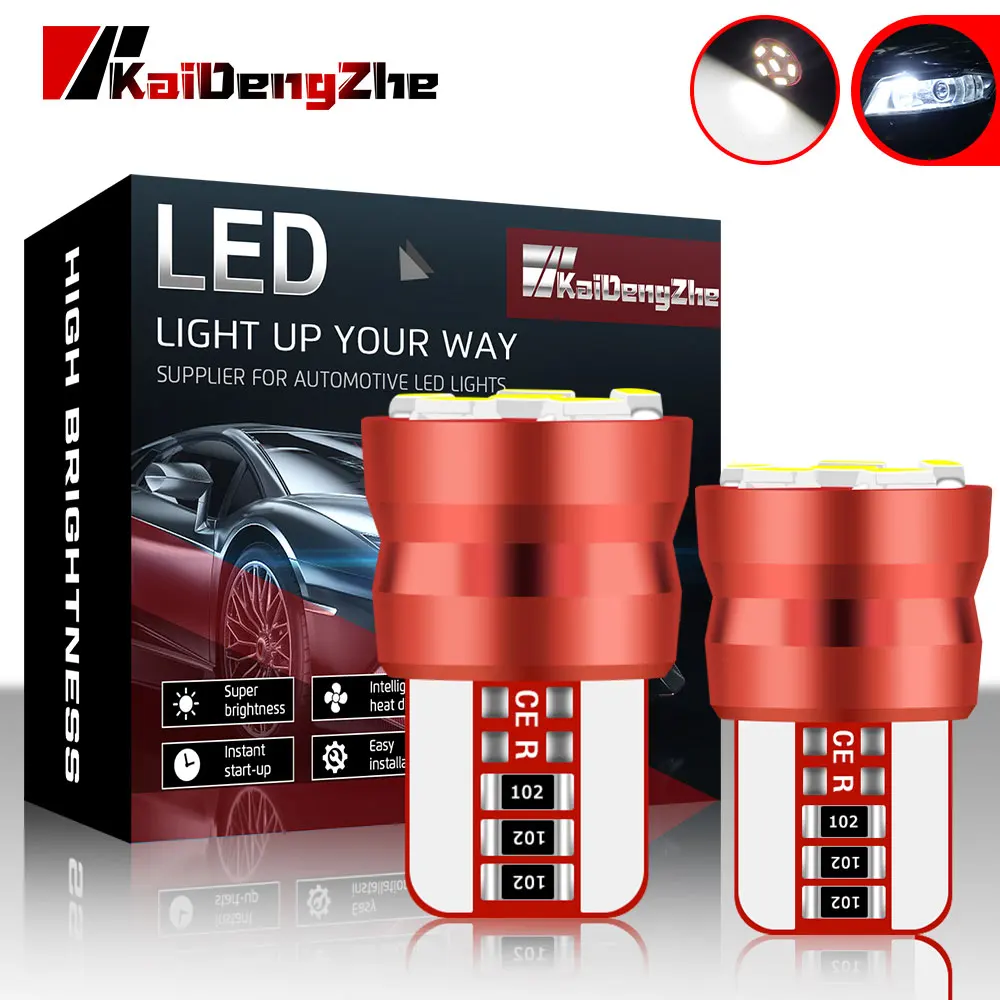 

2 шт. w5w светодиодный T10 Светодиодные лампы 6SMD 4014 для автомобильного светодиодного освещения стояночные огни внутренняя карта купольные огн...