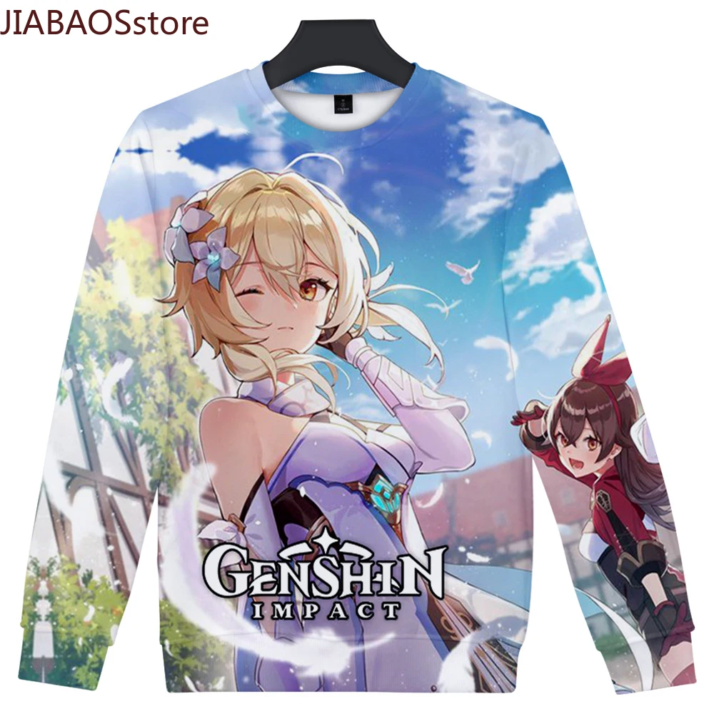 

Genshin Impact 3d Print O-Neck Women/Men anime Sweatshirts warm winter Streetwear boy girl Sweatshirts Casual Trendy Clothes