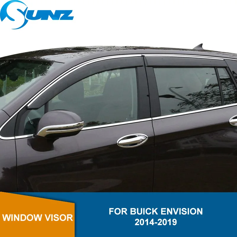 

Side Window Deflectors For Buick Envision 2014 2015 2016 2017 2018 2019 Smoke Sun Shield Window Visor Sun Rain Deflectors SUNZ