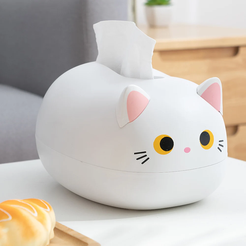 

Modern Creative Decoration Cute Cat Tissue Box Desktop Decoration Minimalist Decoration Wipes Case Home Decor Living Room Decor