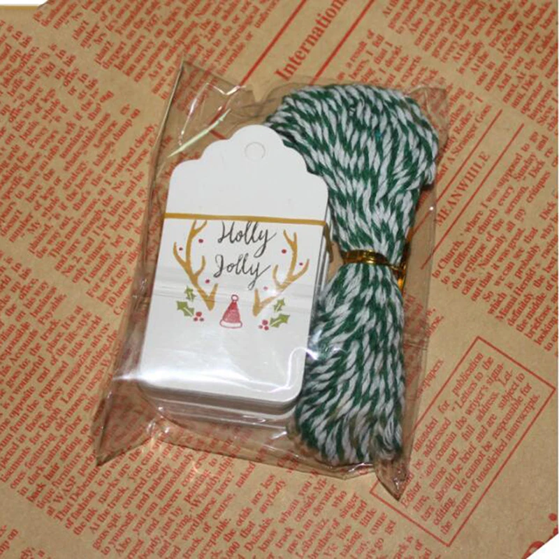 Новый 4*7 см 50 шт./компл. рождественские поделки на год и Рождество для