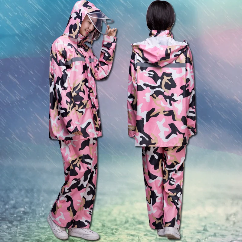 Мотоциклетный дождевик для взрослых ветровка маска водонепроницаемый брюки