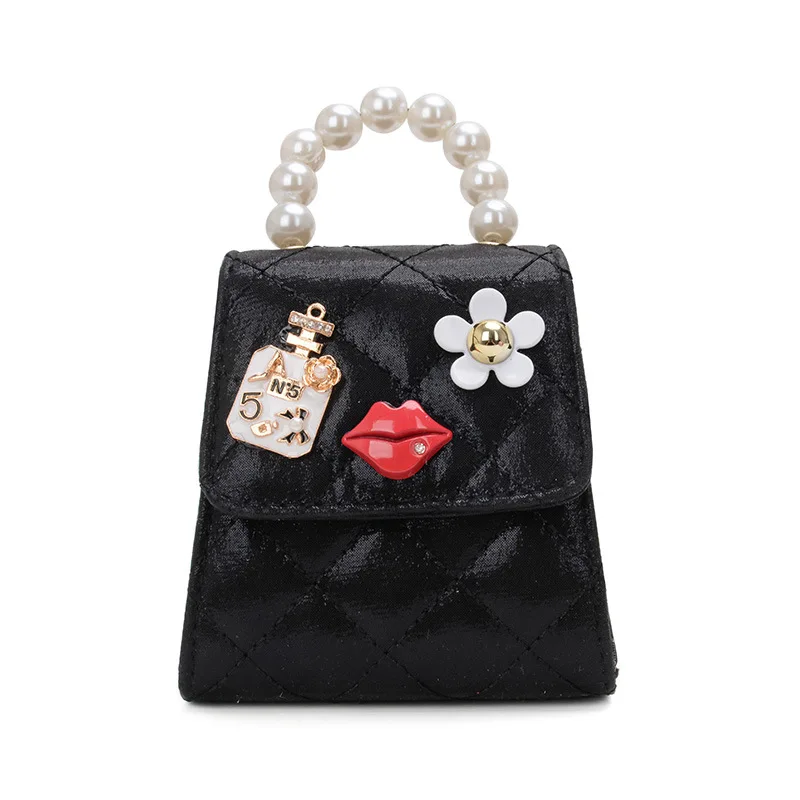 Модная трендовая сумка новинка Сумка с милым жемчугом миниатюрная для малышей
