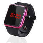 sports Digital clock Led Children's watch Kids wristband Wristwatches student Boy girl hand hour Silicone strap Square hand Date