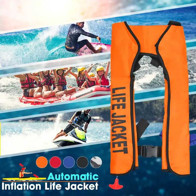 

Спасательный жилет для взрослых, профессиональный автоматический надувной жилет для водных видов спорта, плавания, рыбалки, плавания, купа...