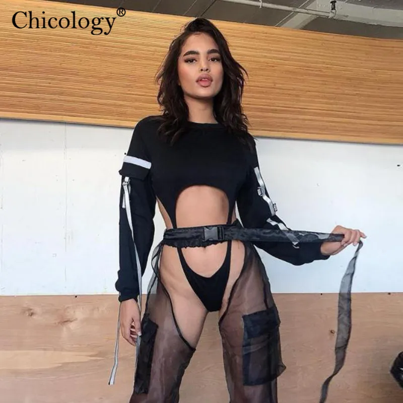 Chicology выдолбить Светоотражающая отражающий сбоку полосатый комбинезон женское