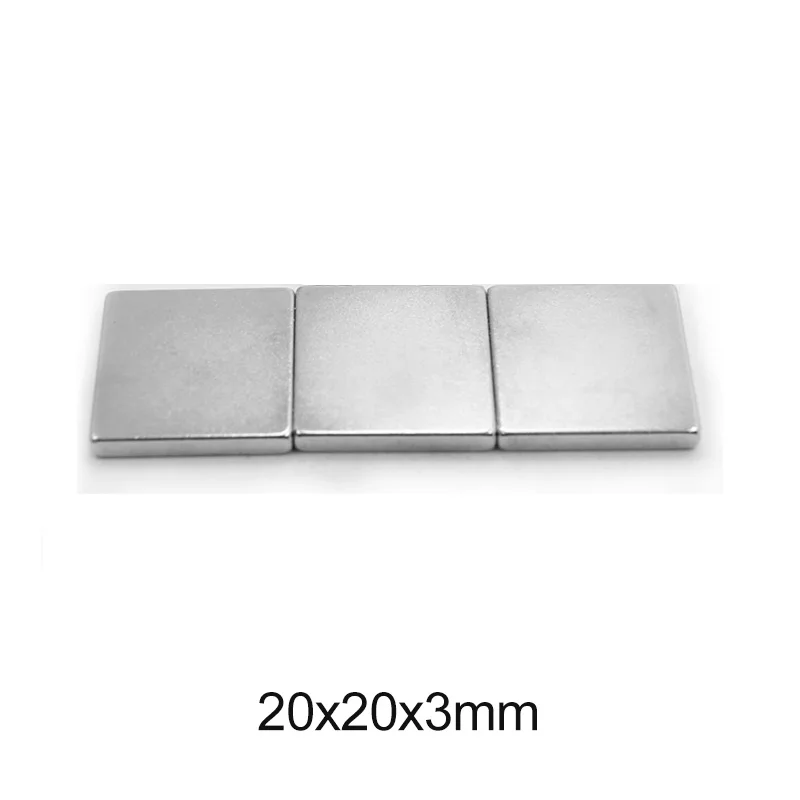 Сильный неодимовый магнит N35 2 ~ 50 шт. 20x20x3 мм четыре скорости постоянные магниты