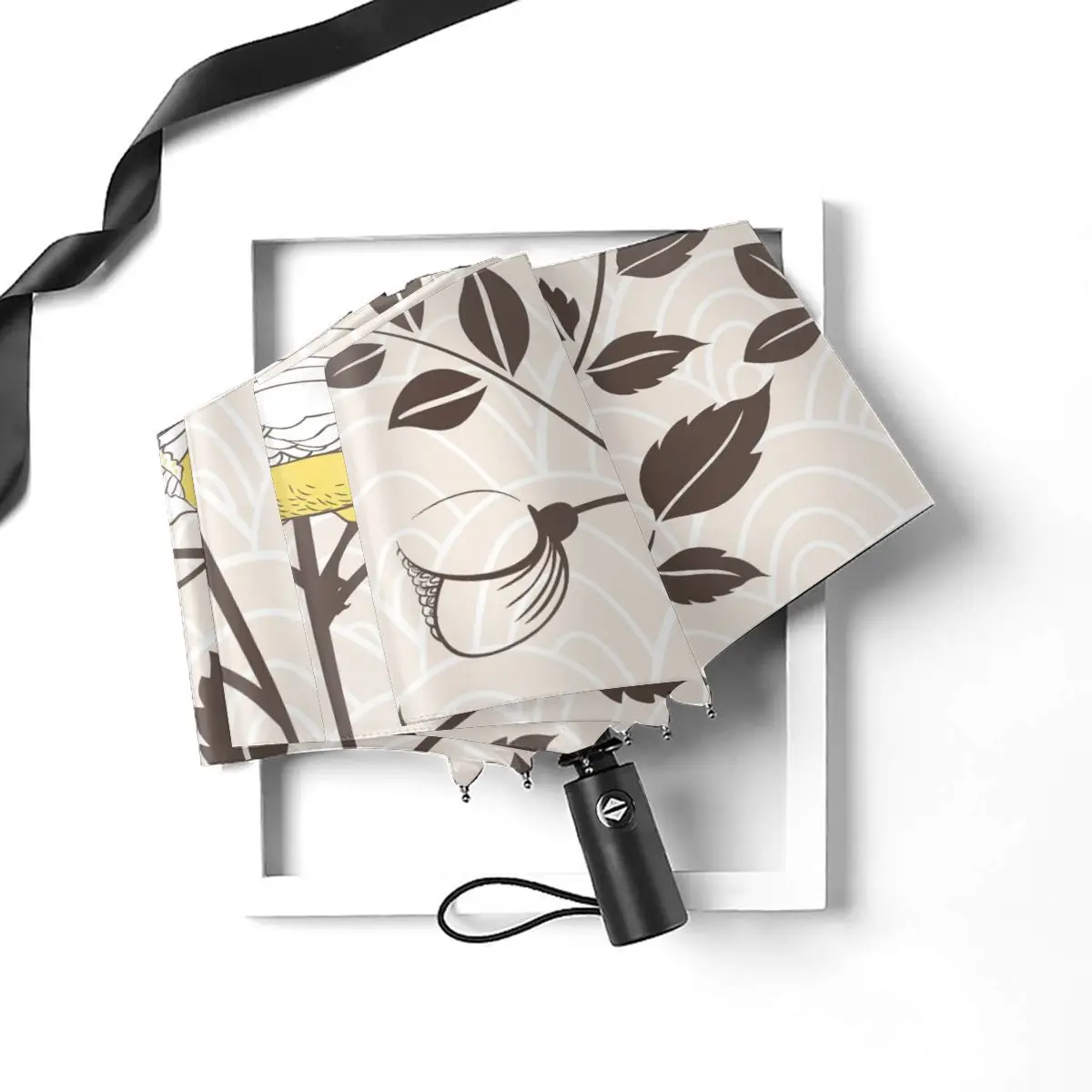 Prezzo Ombrello Automatico Pieghevole Resistente Al Vento Donna Auto Uccelli Vintage Piante In Fiore Ombrelli Antivento Pioggia Per Uomo Ombrellone