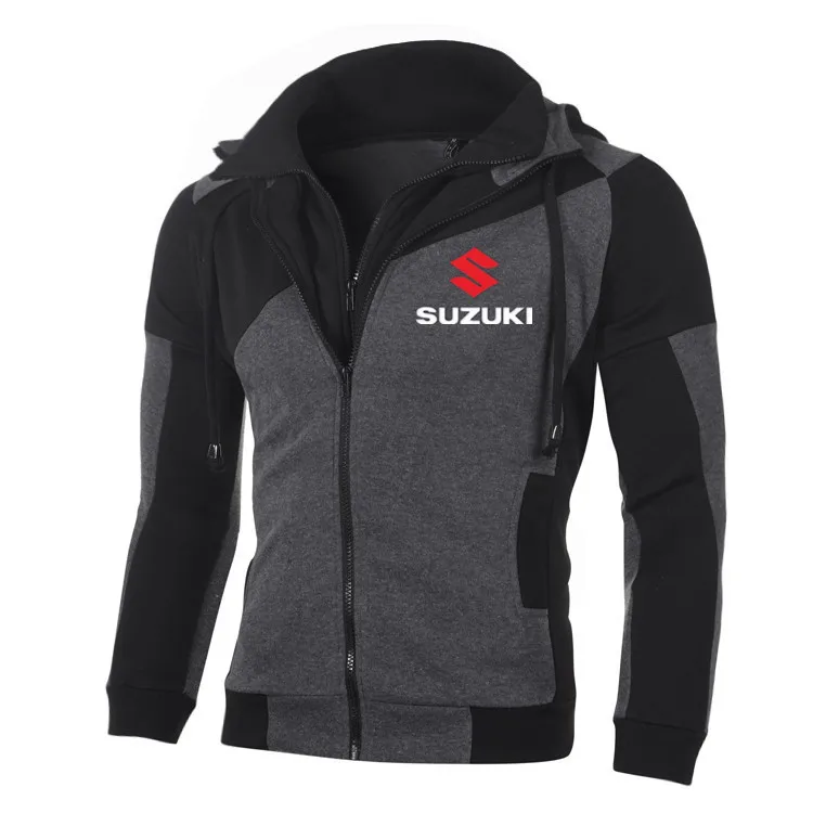 

Spring Autumn Suzuki Sports Sweatshirt Outdoor Casual Harajuku Suzuki Hoodies Jacket Zipper Cotton Motorcycle Sweatshirts