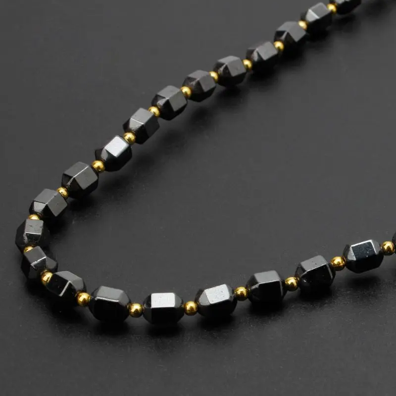 Ожерелье из черного гематита для магнитной терапии снятие боли при артрите в шее