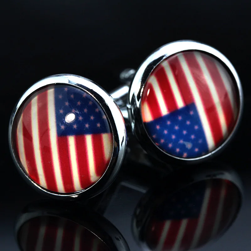 Запонки с флагом для мужчин запонки из качественной меди национальным гербом |