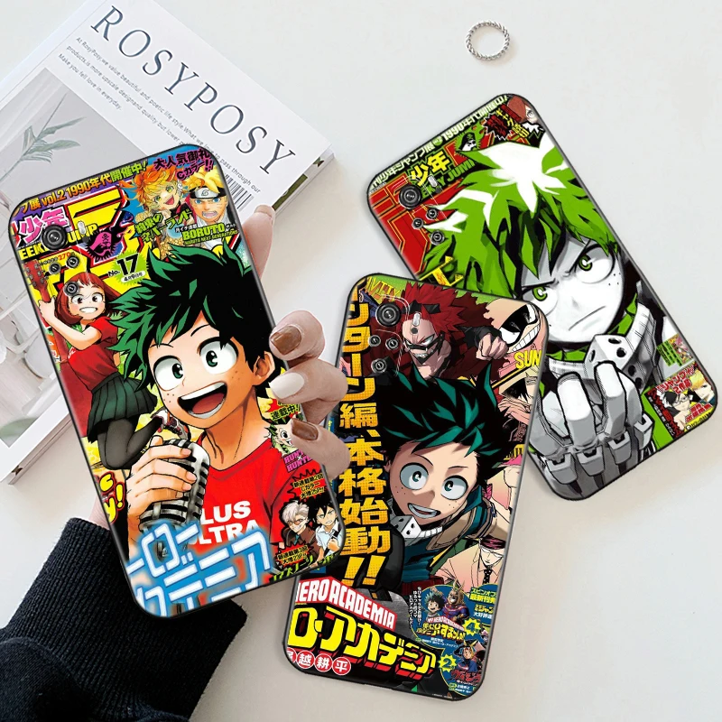 

Phone Case For Xiaomi Redmi 9 9i 9AT 9T 9A 9C Note 10 10T 5G 10S 11T 11 Pro Plus Japan Anime My Hero Academia TPU Black Cover