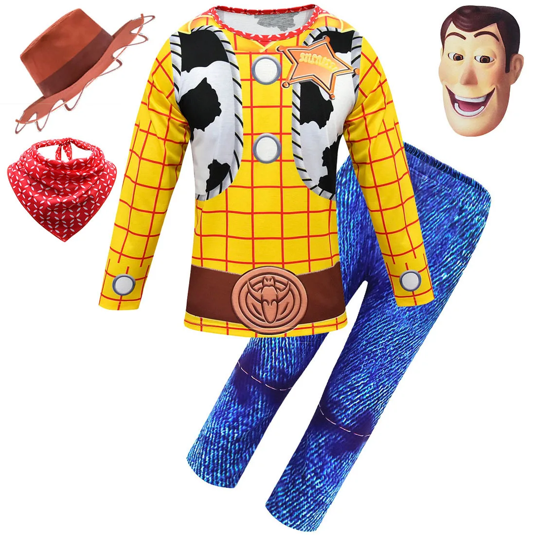 Аниме Toy Story 4 Sherif Woody Детская Пижама для вечеринки ковбойская полиция маскарадная