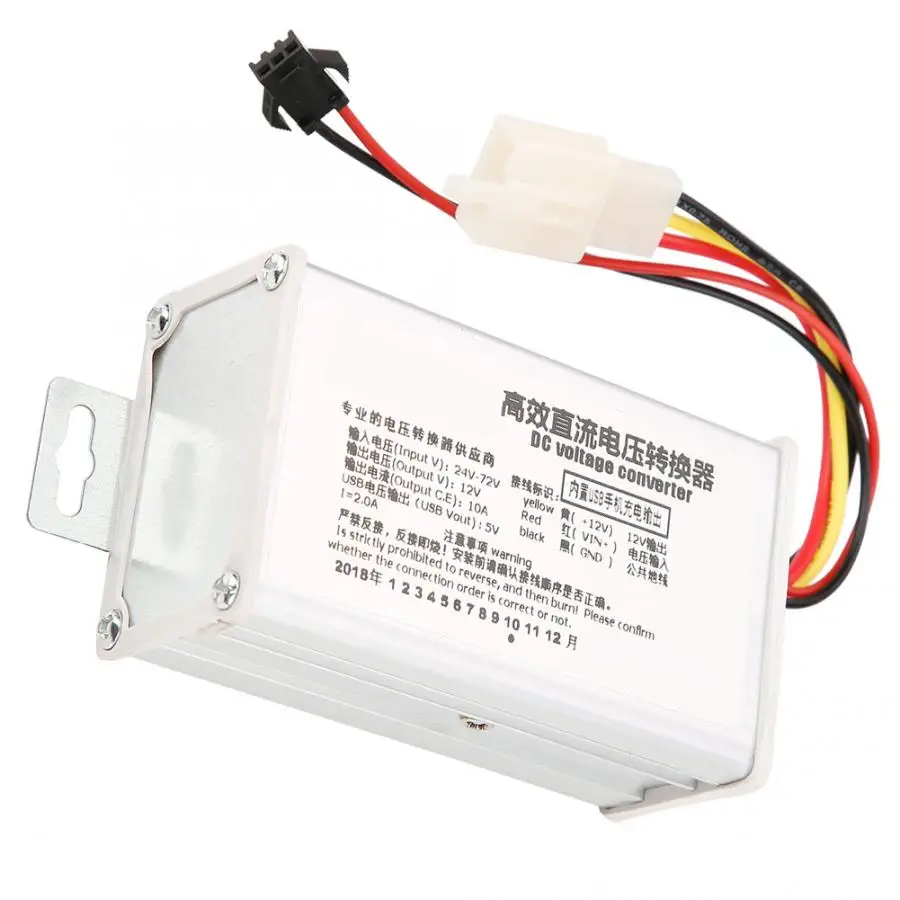 DC преобразователь понижающий Питание модуль 24 V 72 постоянного тока до 12V10A & USB