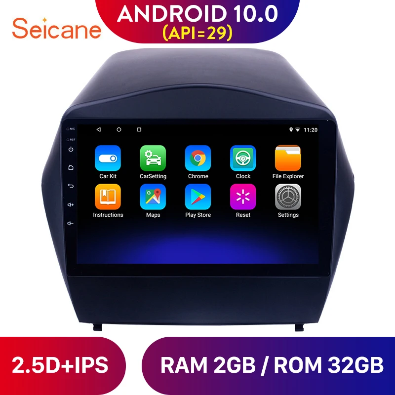 Автомобильный GPS радиоприемник Seicane Android 10 0 для Hyundai Tucson 2 IX35 2009 2010 2015 навигация din
