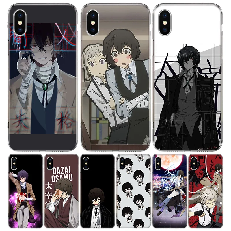 Japan anime bungou stray dogs Dazai Osamu Phone Case For iPhone 14 11 12 13 Pro Max Xr X Xs Mini 8 7 Plus 6 6S SE 5S Soft Fundas