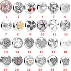 100% Стерлинговое Серебро 925 пробы Корона шар мышь Магнолия лук круглые бусины Подходит для оригинальных браслетов Pandora талисманы DIY женские ювелирные изделия