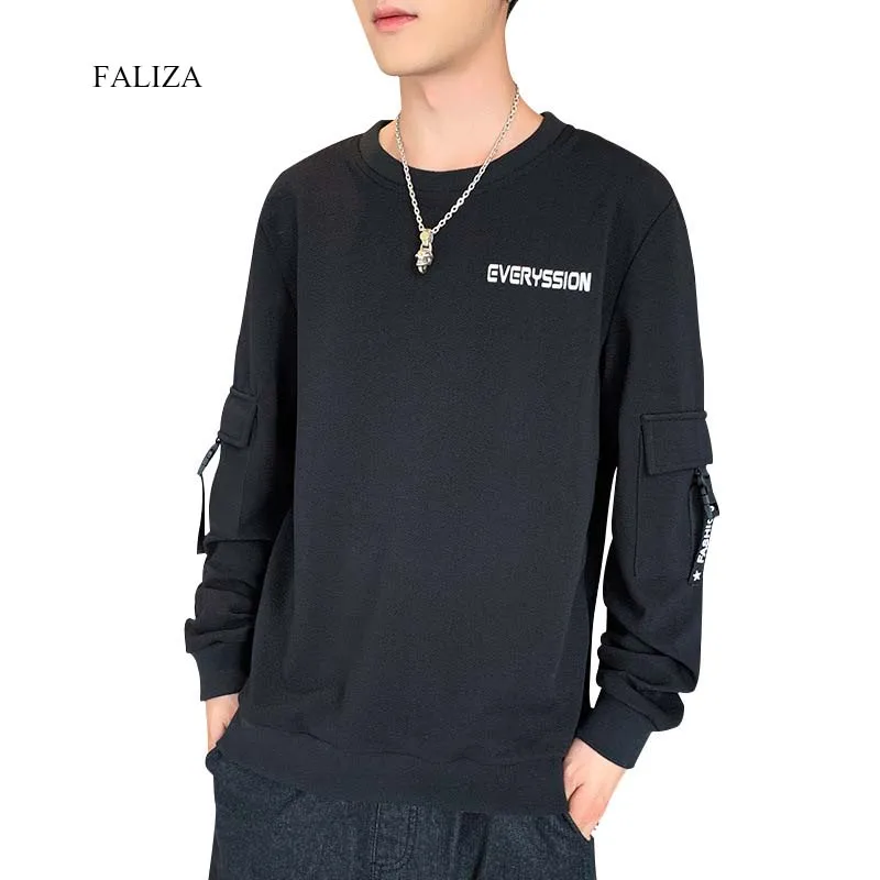 Мужская толстовка с капюшоном однотонные Повседневные пуловеры длинными