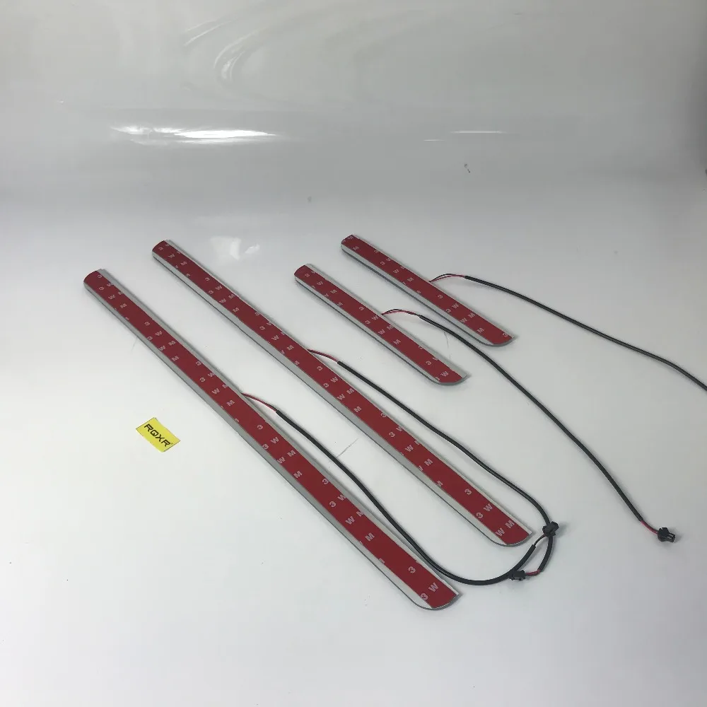 

Osmrk led moving door scuff for renault Kangoo dynamic door sill plate flat lining overlays guards flowing/fixed light