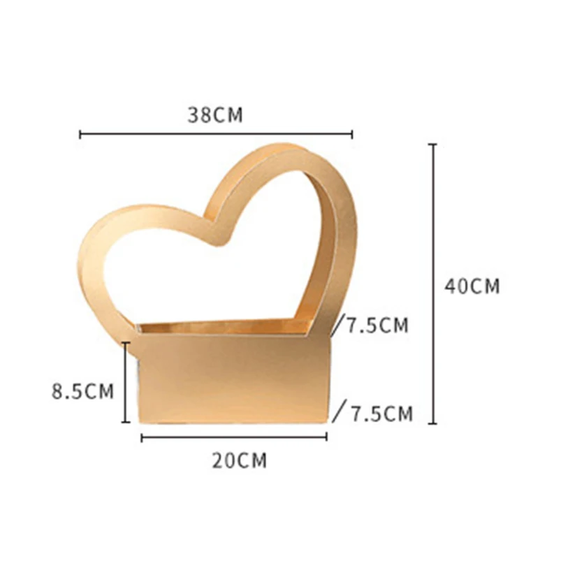 

Heart Portable Flowers Boxes Romantic Packing Paper Box for Women Gift Basket Kraft Bags Easter Gift Wrapping Paper Girlfriend