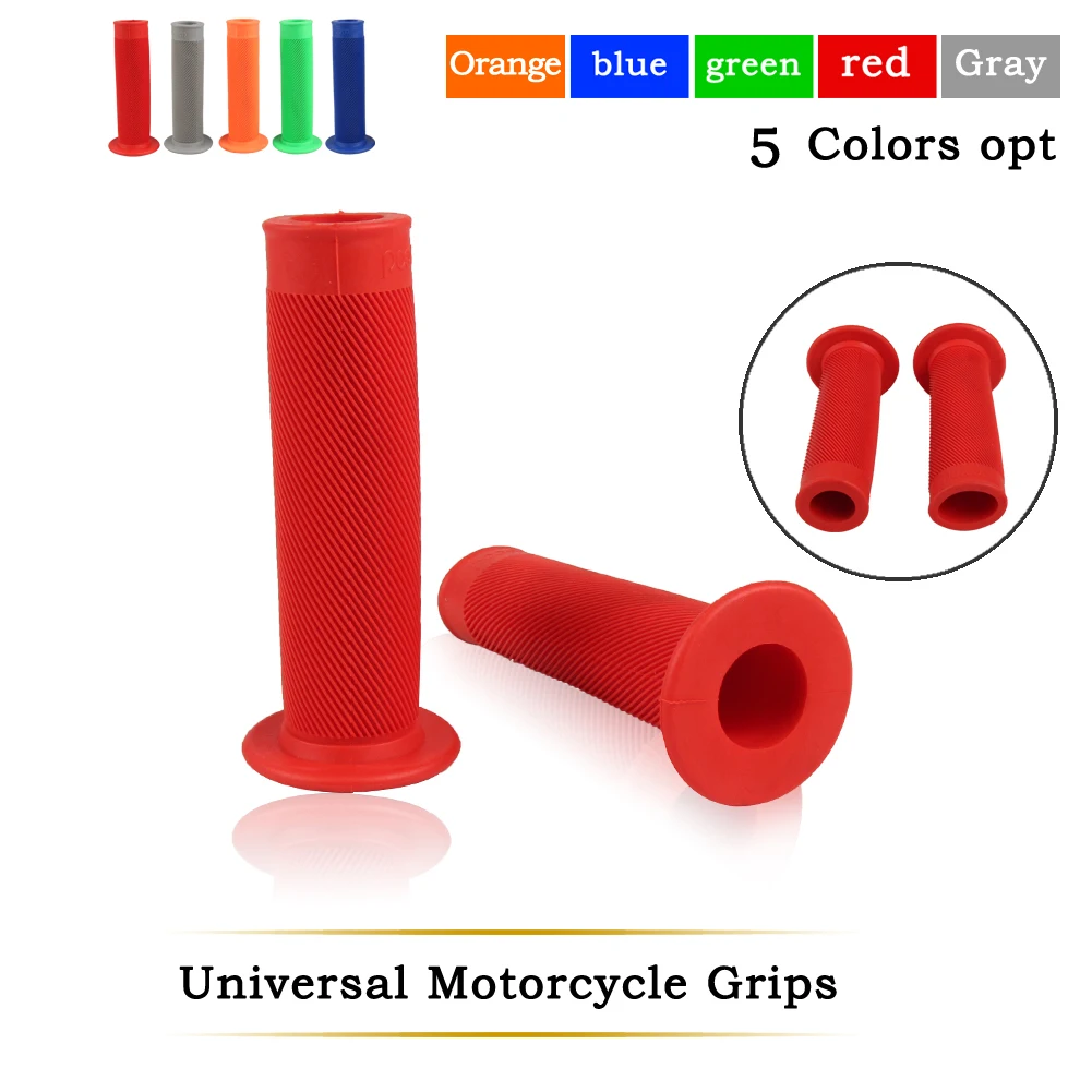 

Универсальные винтажные мотоциклетные ручки 22 мм + 24 мм, резиновые ручки для скутера, уличного велосипеда, мотоциклетные ручки, ручка с отве...