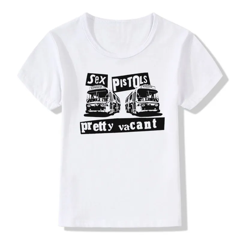 Футболка для мальчиков и девочек с принтом пистолетов в стиле панк рок Детская