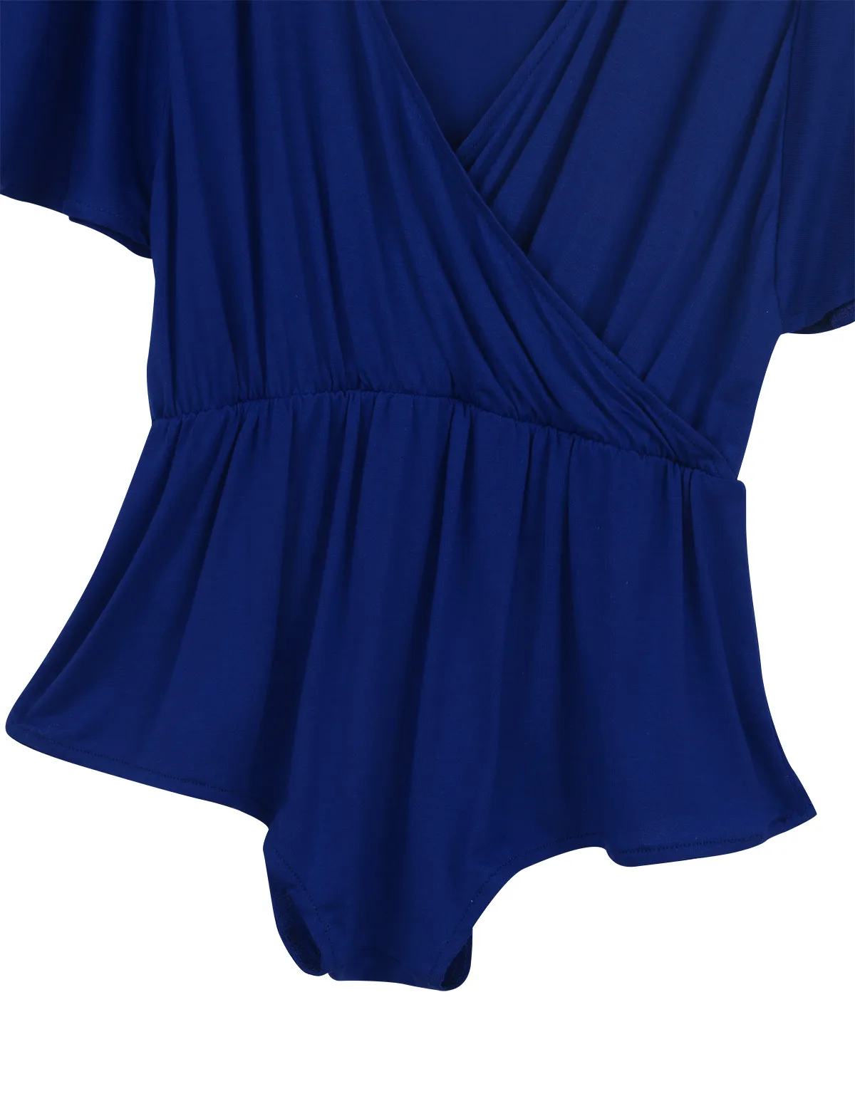 Детский свободный короткий комбинезон с рукавами летучая мышь и v образным