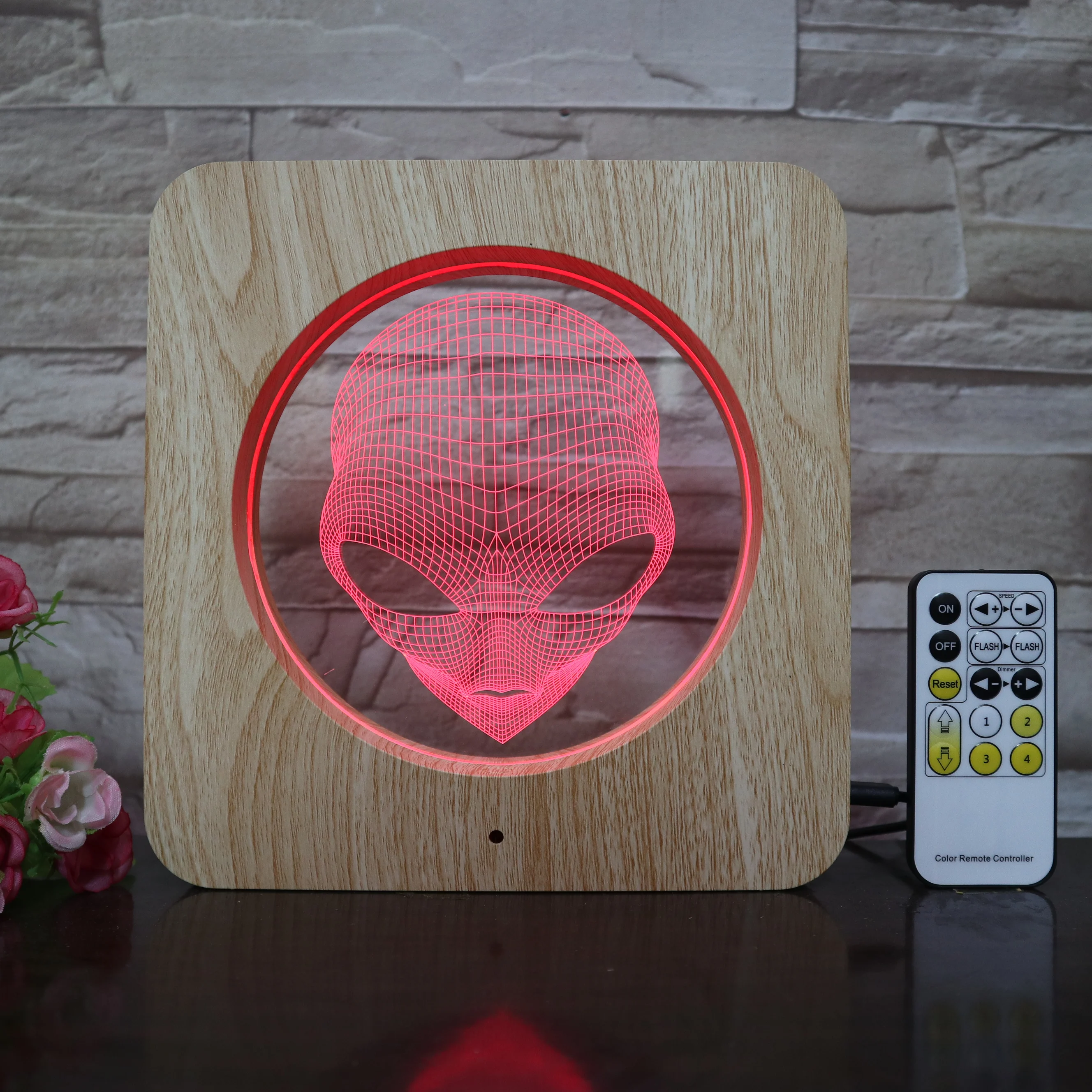 Чужой головы пространство 3D светодиодный светильник Пластик ABS зерна на тросах USB