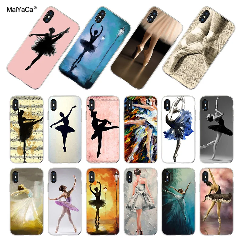 Чехол для телефона MaiYaCa с красивой балериной iPhone 8 7 6 6S Plus X xs 11pro max 5S 12pro max|Бамперы| |