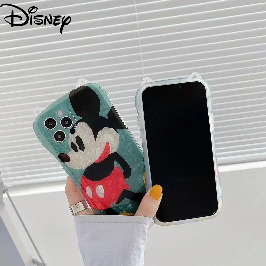 

Disney Cartoon Shell Pattern Mickey Men's Phone Case for iPhone 7/8P/SE/X/XR/XS/XSMAX/11/12Pro/12mini/11PROMAX/Girls Phone Cover