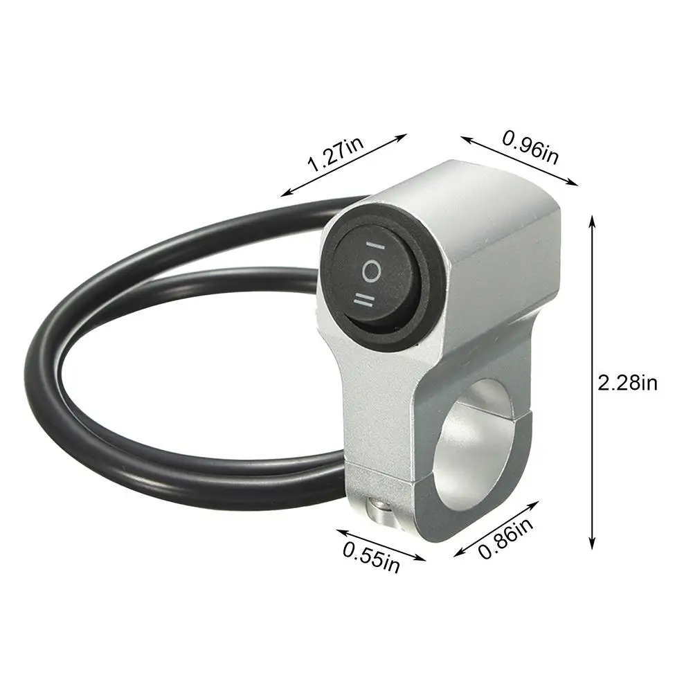 

Motorcycle aluminum alloy handlebar headlight switch, near and far light three-speed waterproof switch