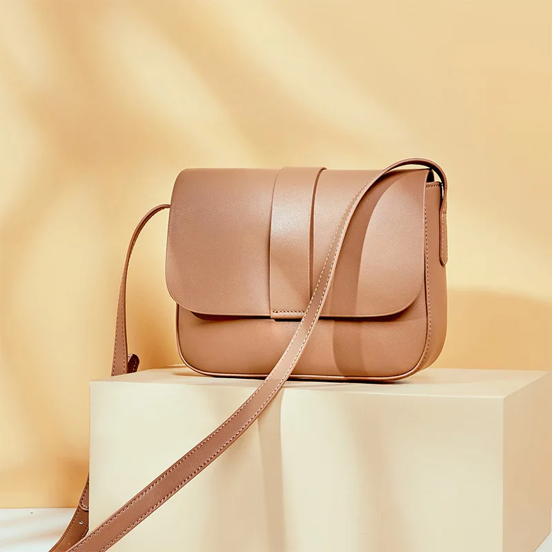 

Designer Genuine Leather Women shoulder Bag Fashion Crossbody Bag Cowhide Sling Bags for Ladies Girls Simple Messenger Bags