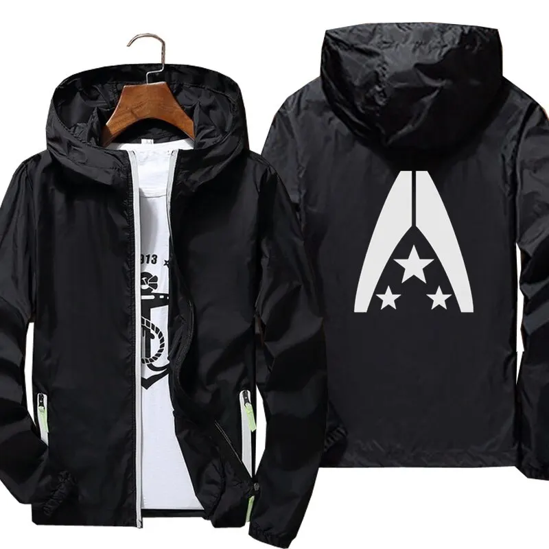 

2021 Men's jacket Mass Effect Systems Alliance printing indbreak jacket Reflective Skin Sun Spring Autumn brand jacket