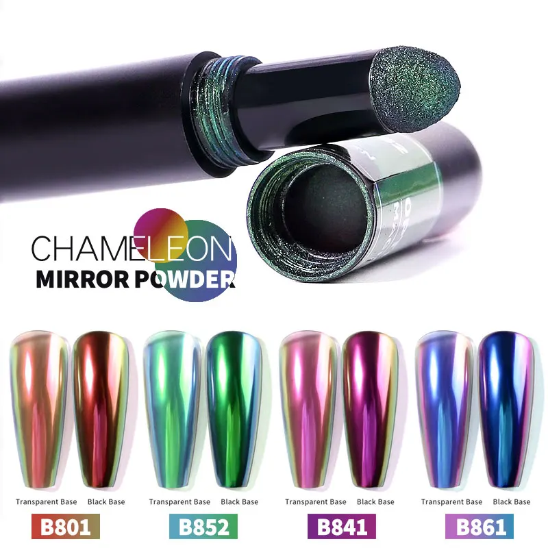 3D хамелеон блестящий порошок для ногтей воздушная подушка ручка зеркальный