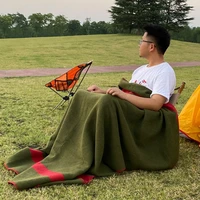 thick wool blanket camping outdoor olive green soft warm large washable survival emergency preparedness use camp blankets