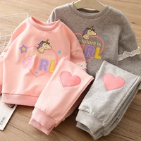 2pcs baby girls clothing sets autumn winter toddler girls clothes kids tracksuit for girl suit children clothing 2 to 10 year