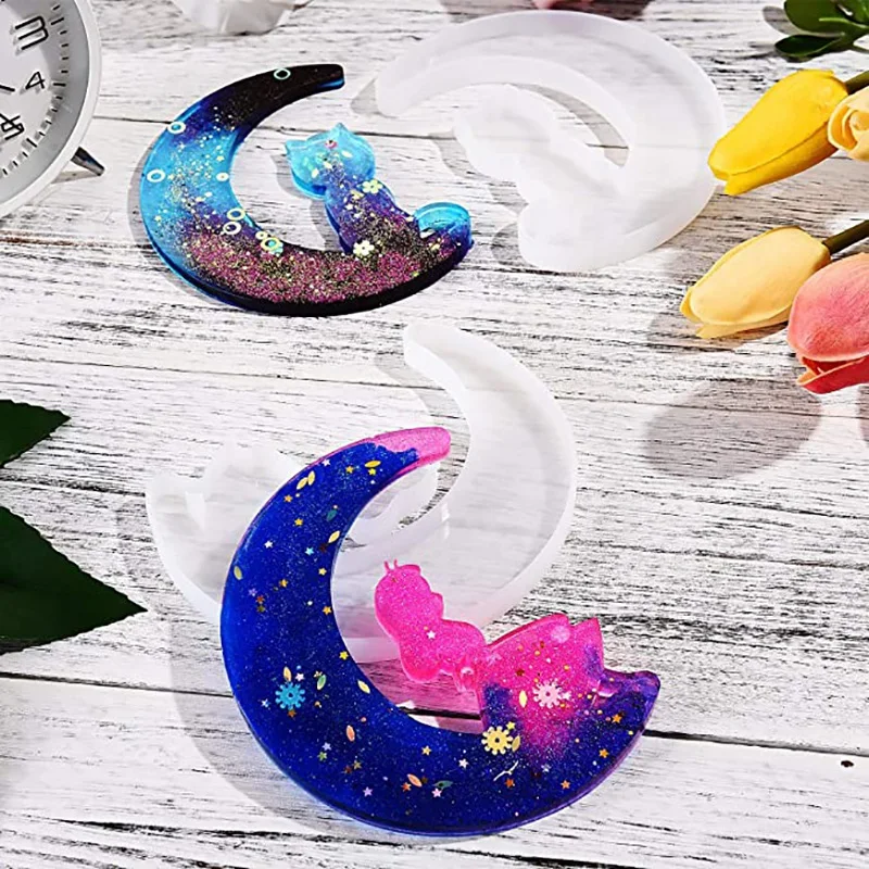 4 шт. силиконовые формы в виде полумесяца волк кошка феи рыбьего хвоста | Дом и сад