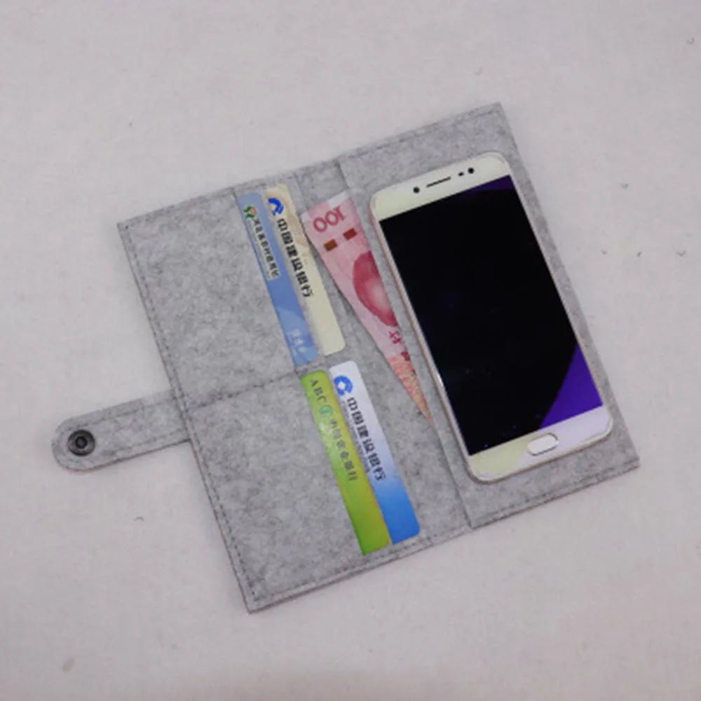 Мужской тонкий бумажник фетровый кошелек длинный мужской клатч для монет с