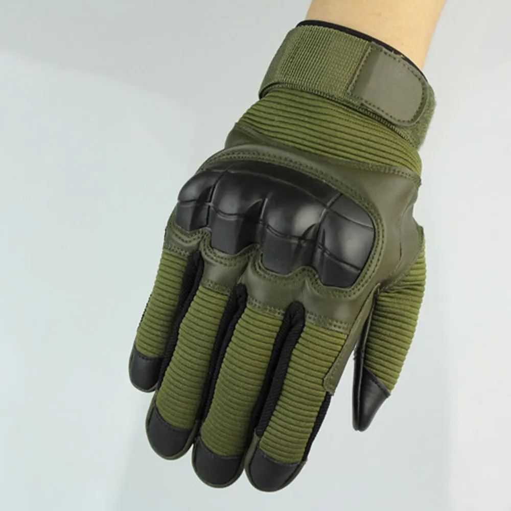 

1 Pair of Finger Tactics Half Finger Outdoor Sports Protective Warm Size S(Green)