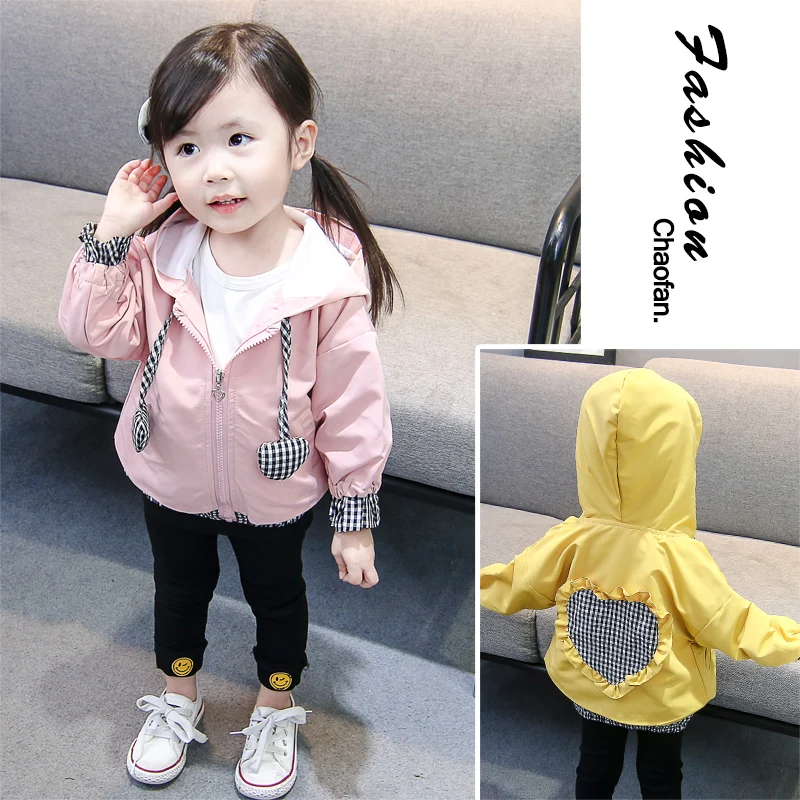 Детская ветровка на молнии с капюшоном в клетку|Куртки и пальто| |