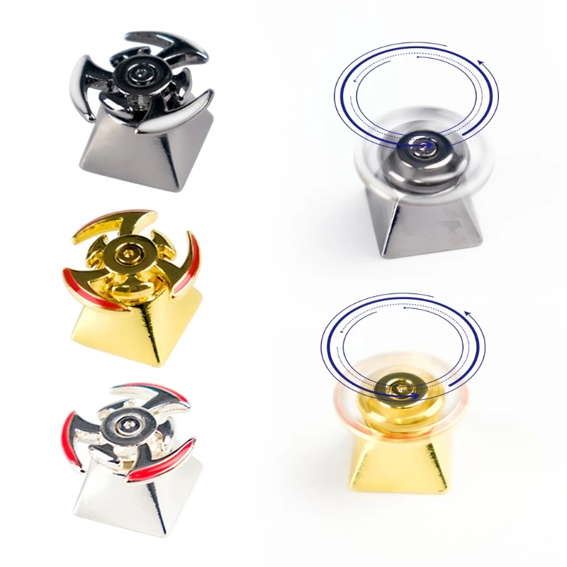 

1PC Rotating Gaming Keycap OEM Profile ESC Keycap Light Transmissive Aluminum Alloy Mechanical Keyboard Key Cap 77UB