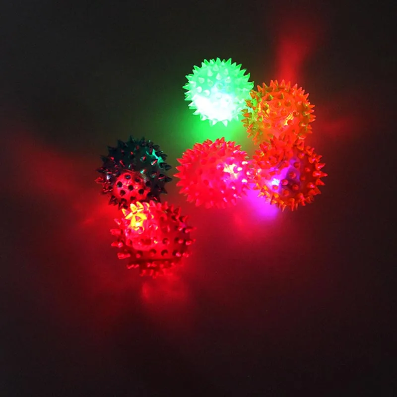 

Flashing Light Up Spikey High Bouncing Balls Novelty Sensory Hedgehog Ball