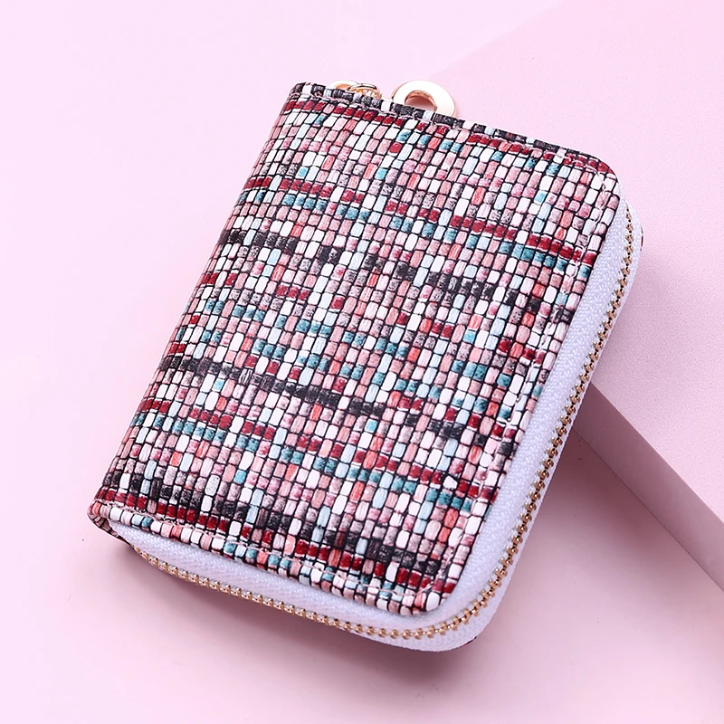 

Women Fashion Geometry Wallet Small Zipper Girl Wallet Brand Designed Pu Leather Women Coin Purse Female Card Holder Wallet