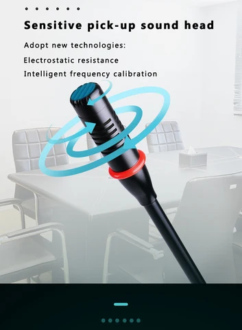 Беспроводная аудиосистема для конференций, настольный Регулируемый специальный микрофон с гусиной шеей