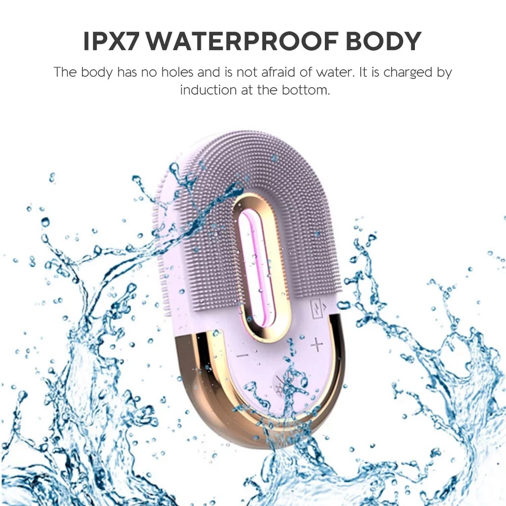 Электрическая Очищающая щетка для лица Силиконовый Sonic зубная щётка чистки