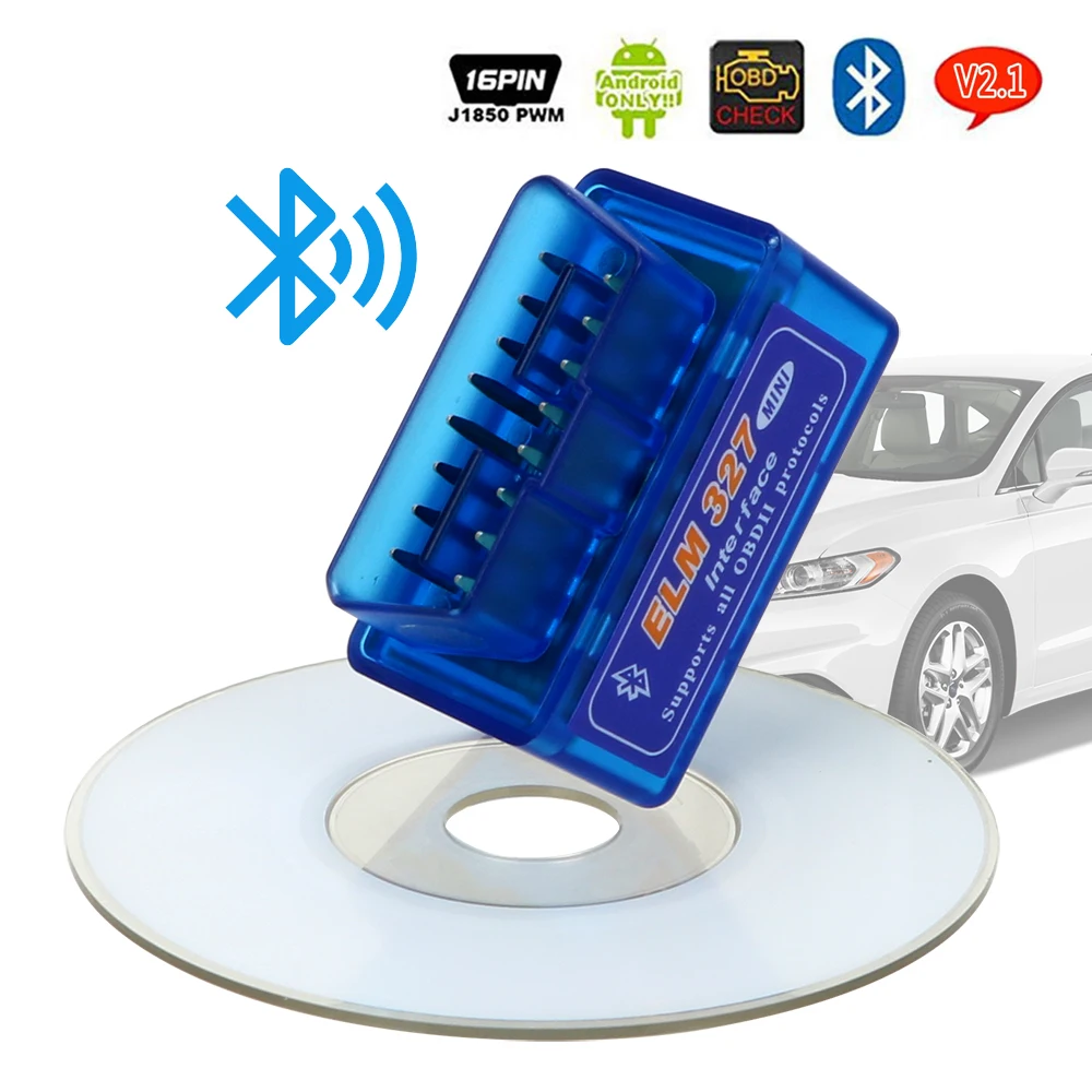 

ELM327 Bluetooth V2.1 / V1.5 OBD2 для протокола OBDII для Android/Symbian сканирующие инструменты считыватели кодов автомобильный диагностический инструмент