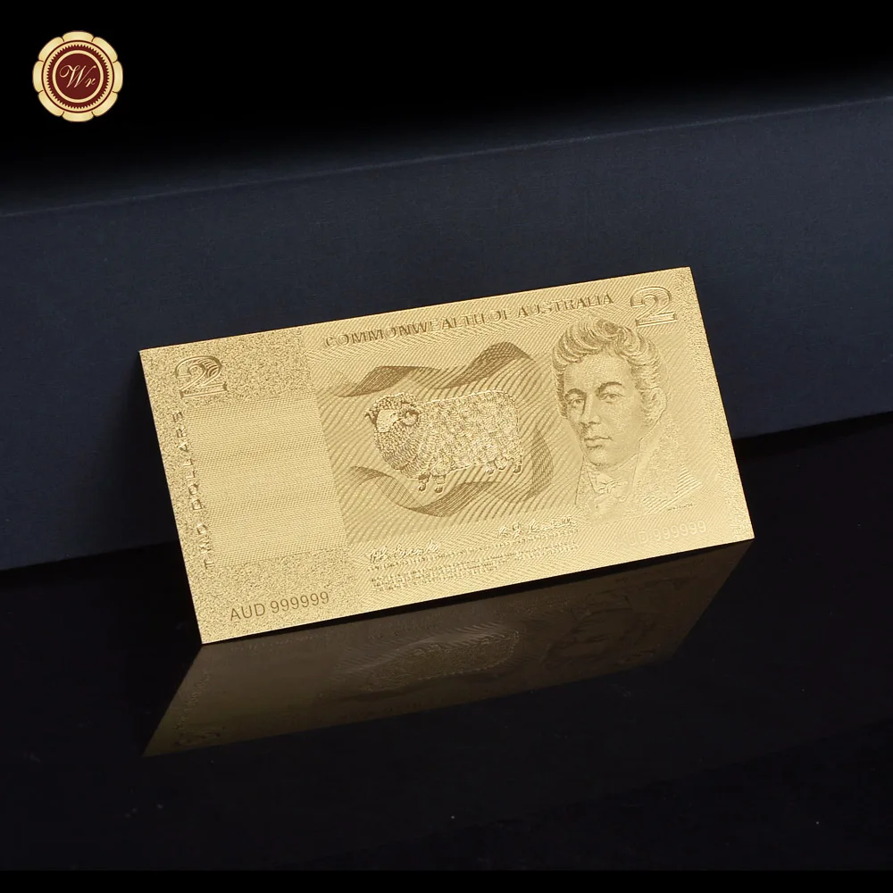 Оптовая продажа новые австралийские банкноты WR из золотой фольги 1/2/5/10/100/500