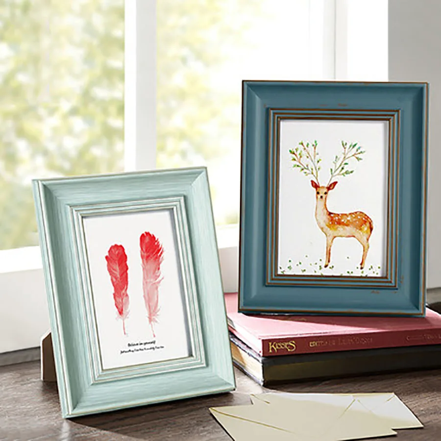 Пасторальная простота фоторамка настенное деревянное украшение Домашняя мини