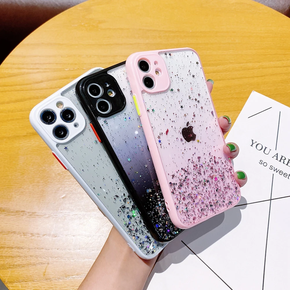 korean ins gradient english letter mirror soft phone case for iphone 7 8 plus x xr xs 11 12 pro max se new protection back cover free global shipping