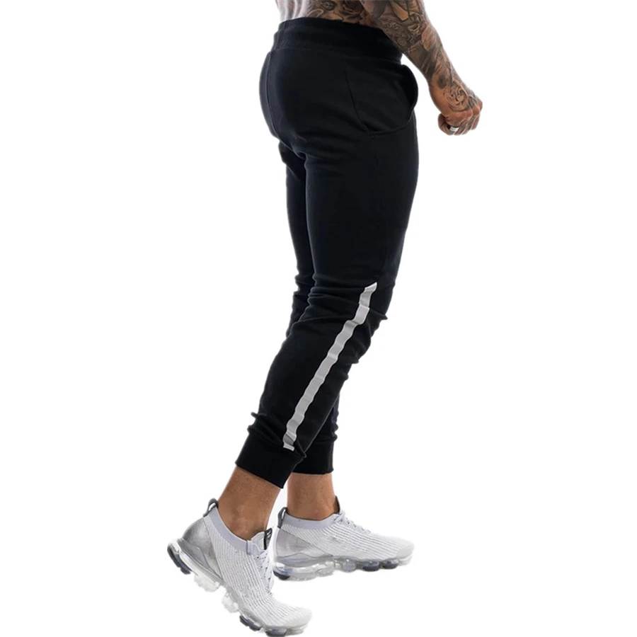 Мужская спортивная одежда дизайнерские спортивные брюки со светоотражающими